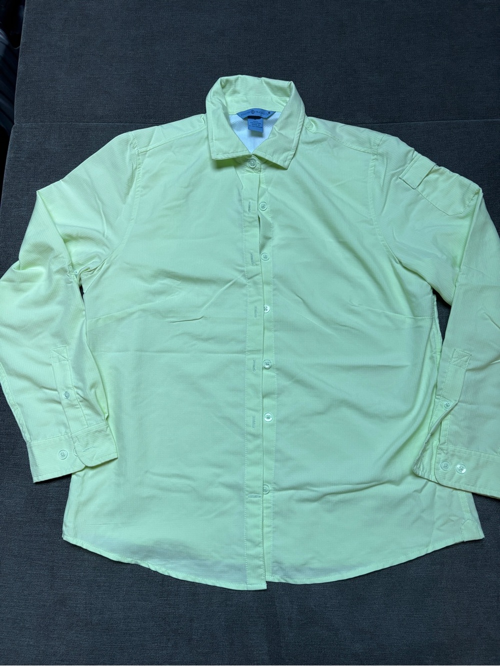 Duluth Trading Co Women's M Vented Fishing Hiking Outdoor Shirt Lime Green